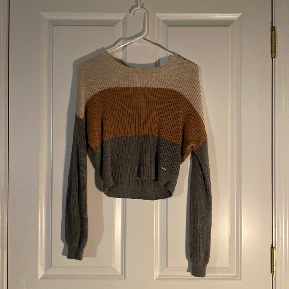 Hollister Striped Cropped Sweater